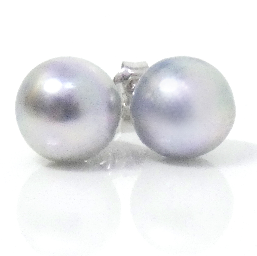 Blue/Pink 8.7mm Akoya Earrings